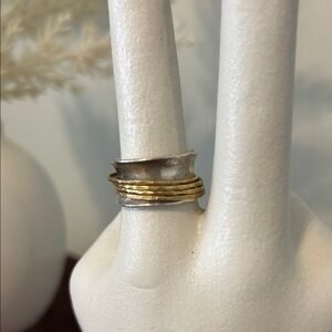 Silpada Sterling Silver and Brass Mixed Metal Ring